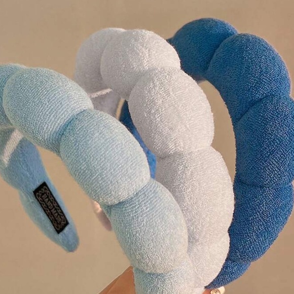 Accessories - 3pcs Women's Thick Fuzzy headbands light blue/ brown combo 3 pack NTW